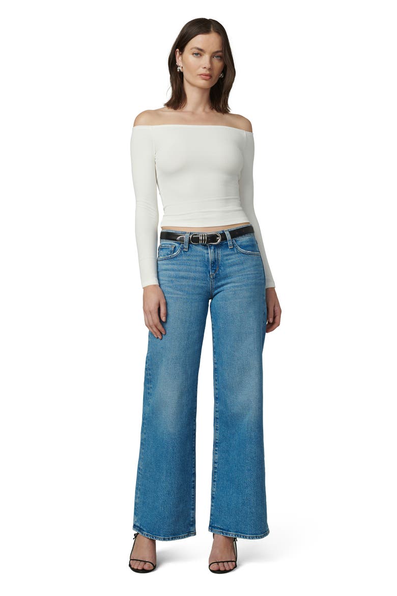 The Devin Off the Shoulder Crop Top, Alternate, color, ECRU