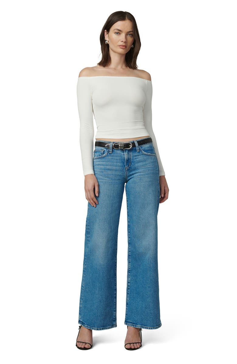 Joe's The Devin Off the Shoulder Crop Top, Alternate, color, Ecru