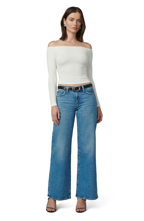 Joe's The Devin Off The Shoulder Crop Top In White