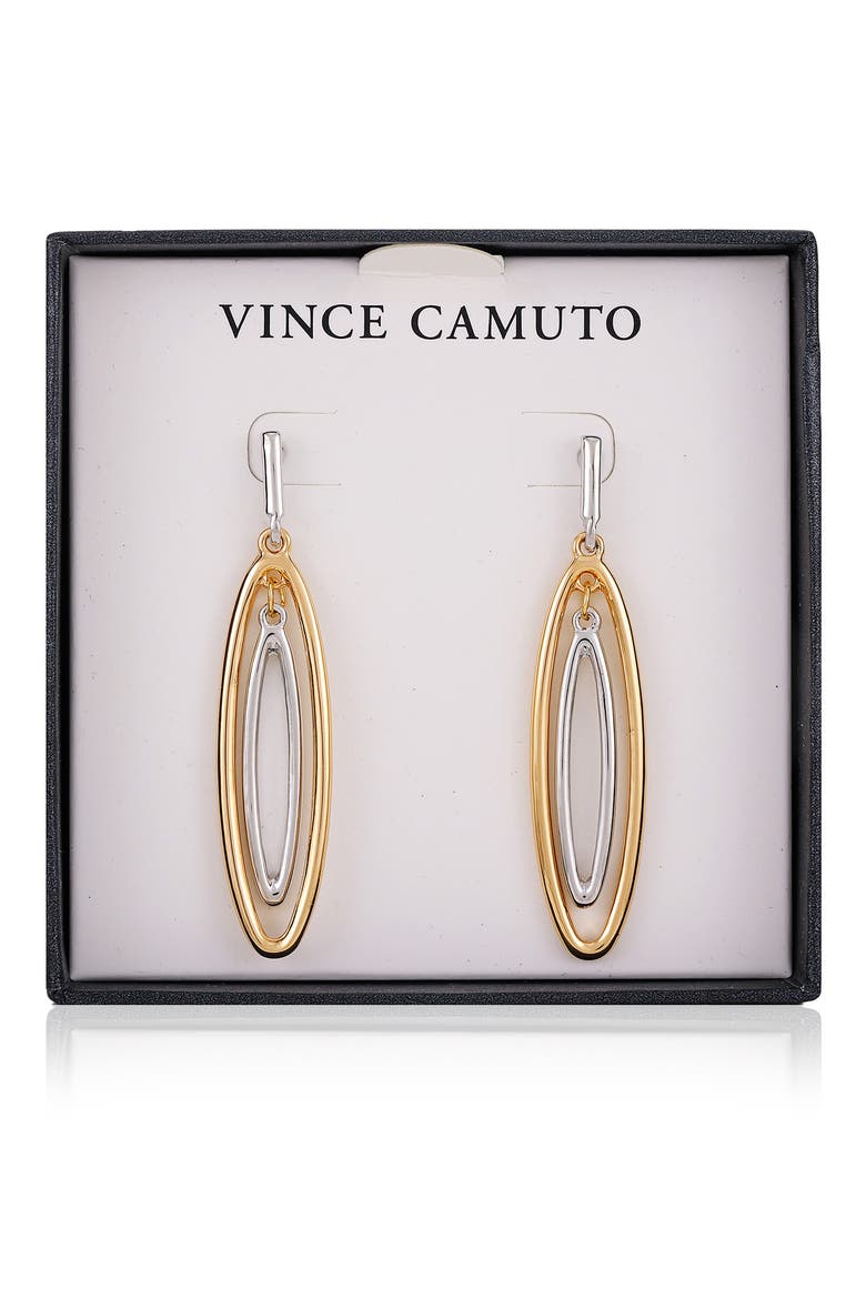 Two-Tone Drop Earrings, Alternate, color, TWO TONE