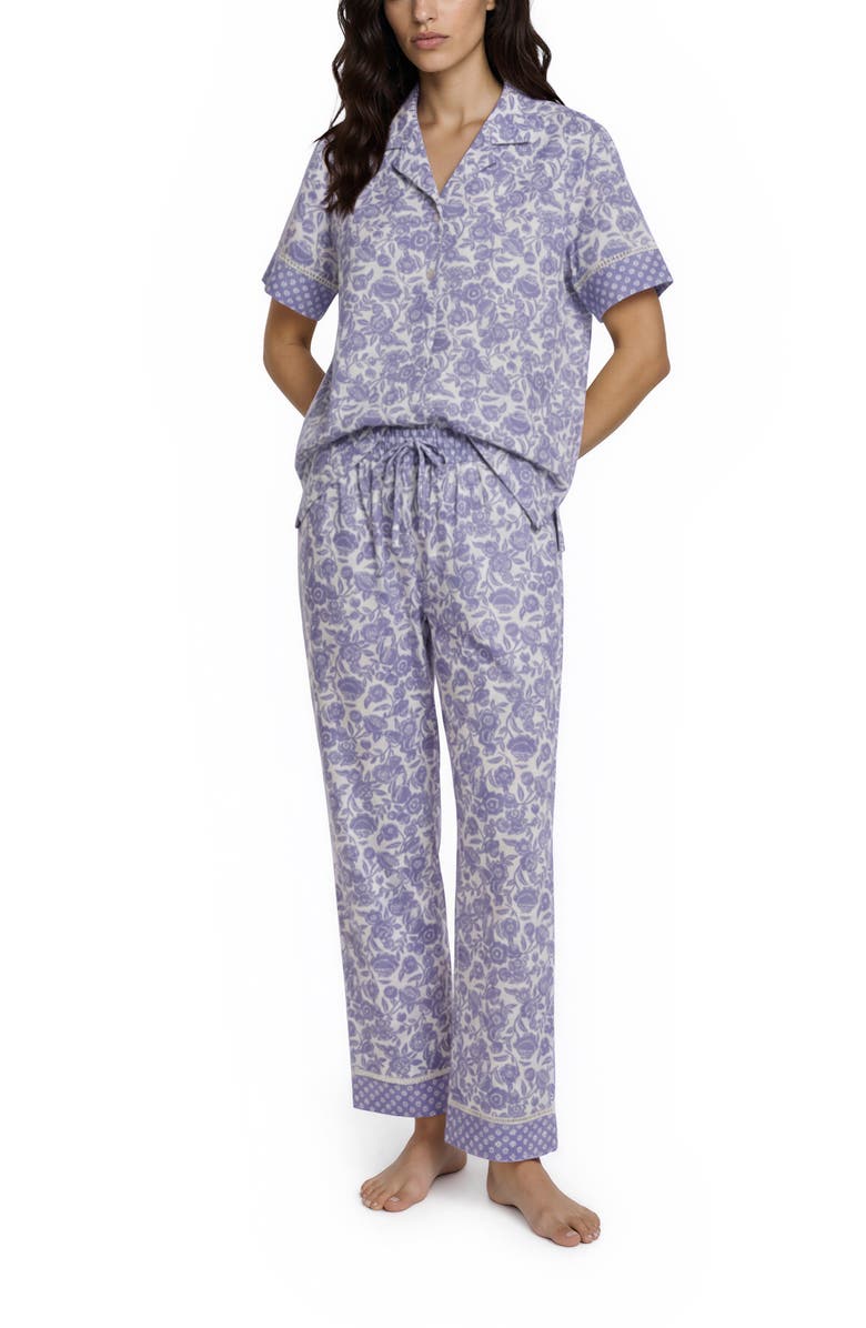 VERA BRADLEY Short Sleeve Notch Collar Pajamas, Alternate, color, 
