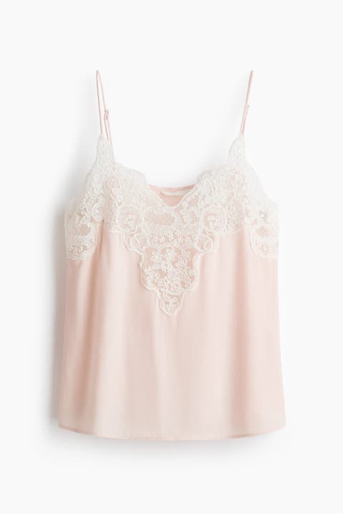 Lace-trimmed Strappy Top