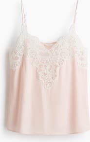 H&M Lace-trimmed Strappy Top