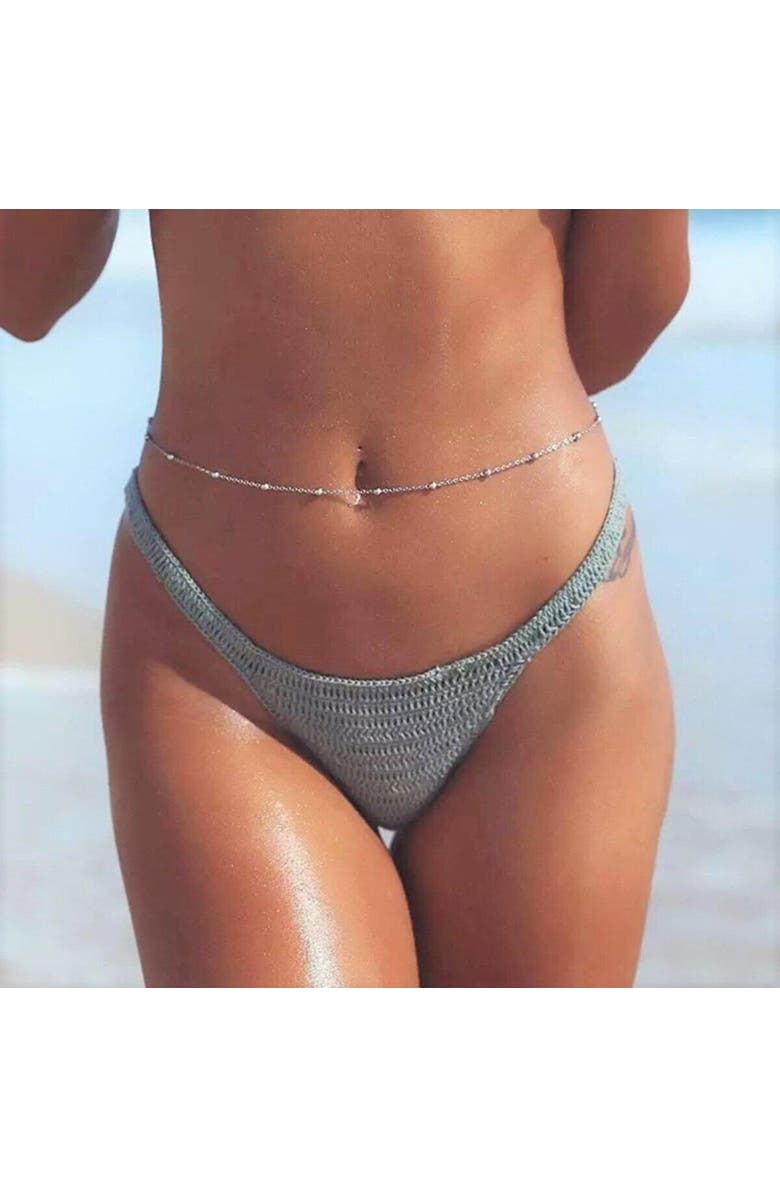 Spero London Bead Chain Sterling Silver Satellite Necklace, Alternate, color, Rose Gold