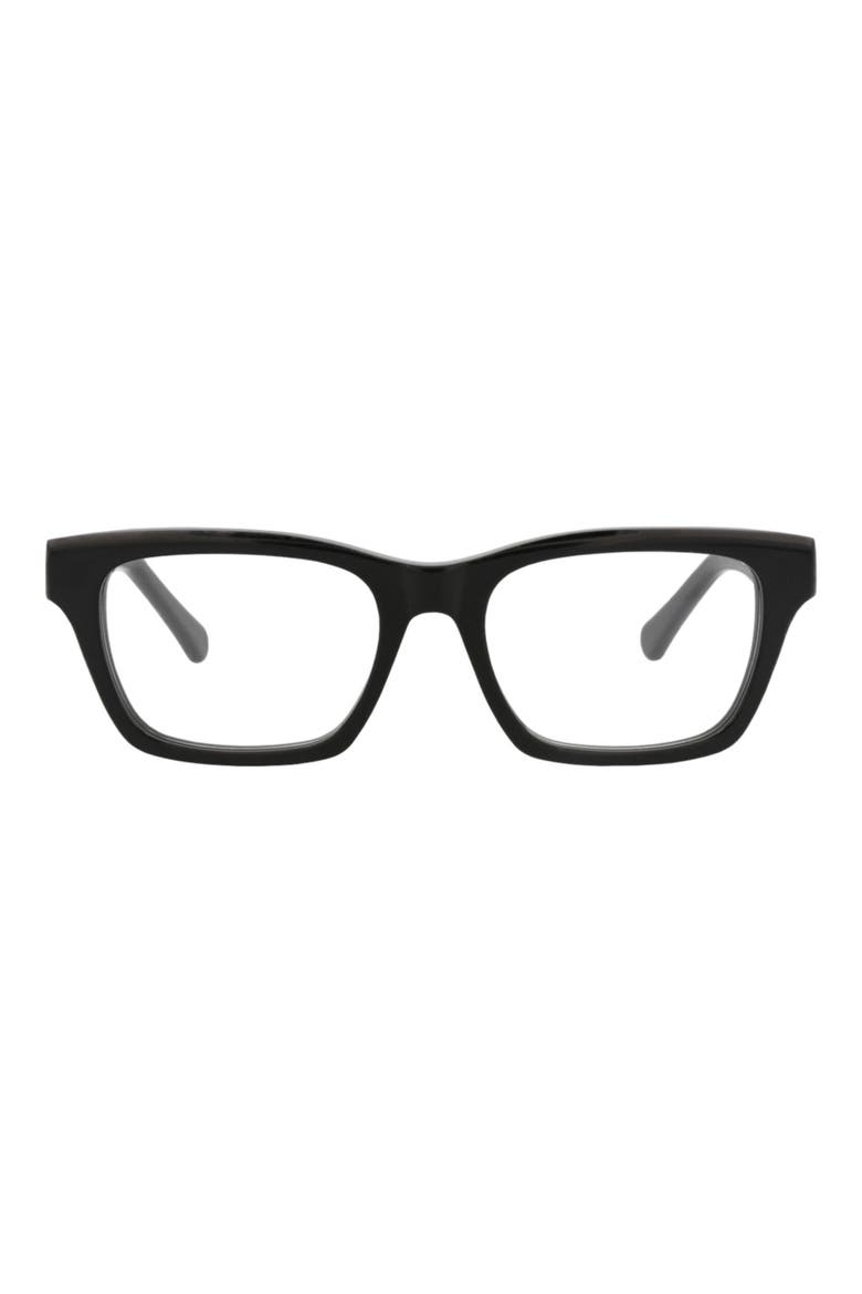 53mm Rectangle Optical Frames, Main, color, BLACK BLACK TRANSPARENT