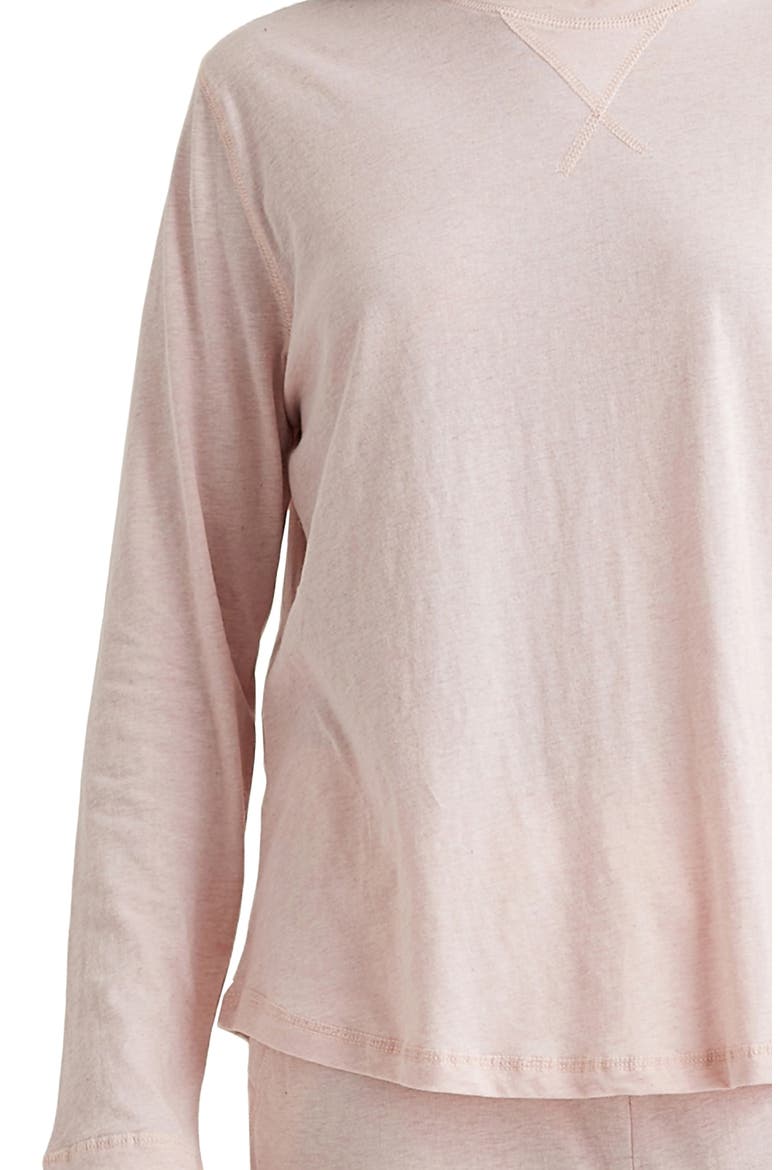 Jada Long Sleeve Cotton Pajama Top, Alternate, color, PAPINELLE PINK