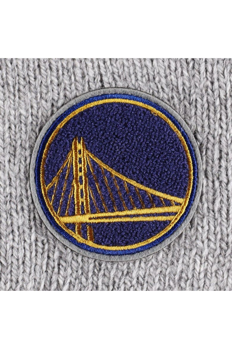 Women's Lusso Gray Golden State Warriors Scarletts Lantern Sleeve Tri-Blend V-Neck Pullover Sweater, Alternate, color, Gray
