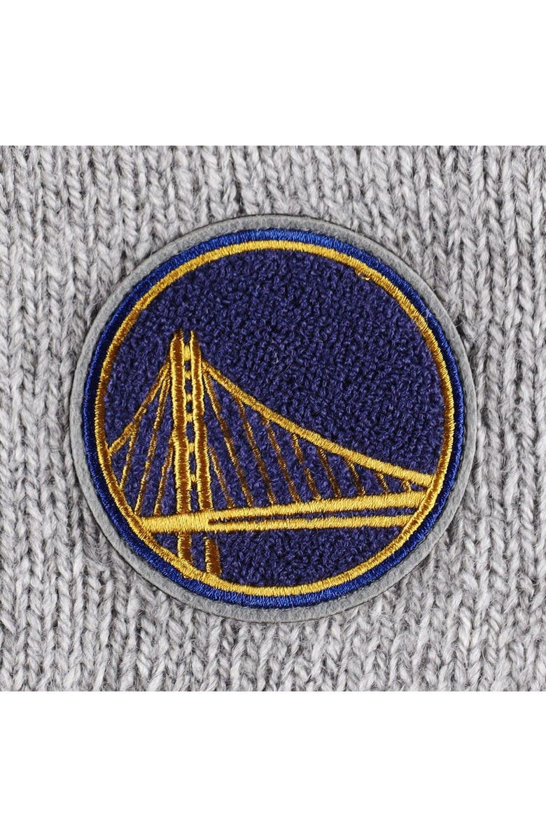 LUSSO Women's Lusso Gray Golden State Warriors Scarletts Lantern Sleeve Tri-Blend V-Neck Pullover Sweater, Alternate, color, Gray