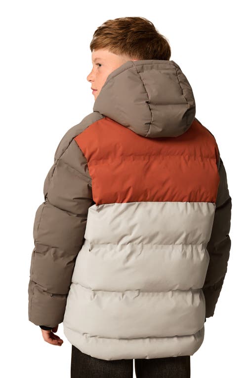 Next Kids' Colorblock Hooded Puffer Jacket In Multi