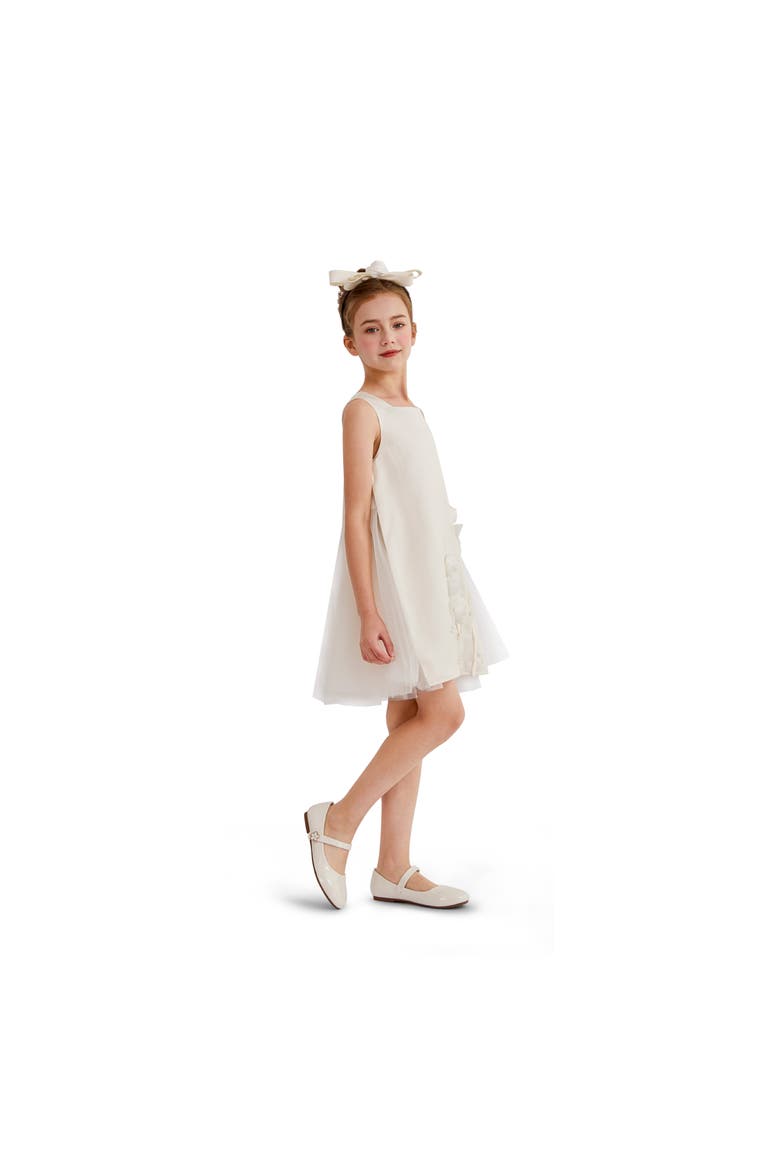 Floral Cascade Dress, Alternate, color, Ivory