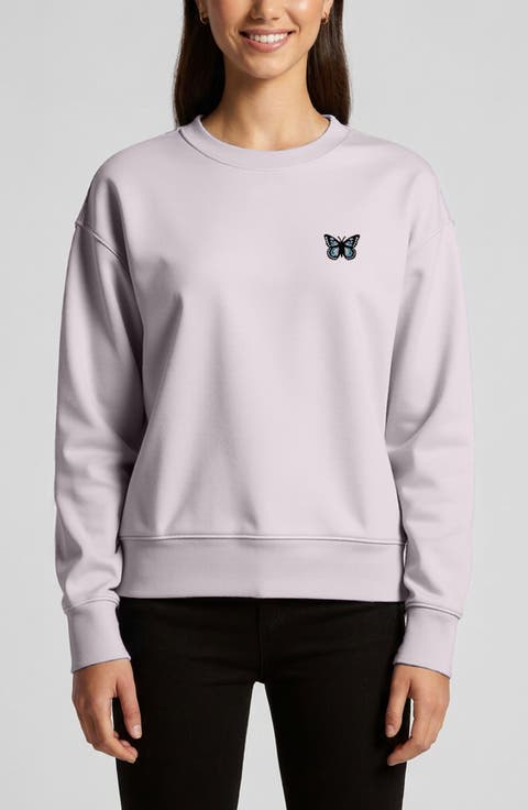 Butterfly Relaxed Fleece Crewneck Sweatshirt