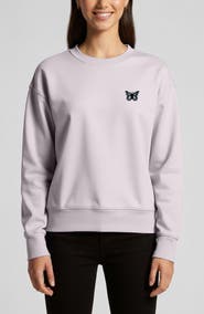 Dalix Butterfly Relaxed Fleece Crewneck Sweatshirt