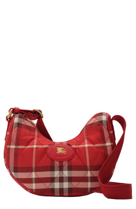 Horseshoe Check Quilted Twill Crossbody Bag