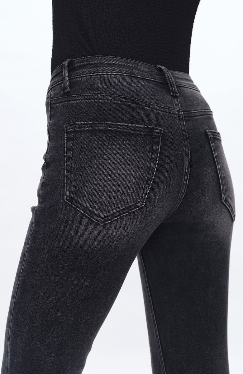 Bayeas High Waist Raw Hem Skinny Jeans, Alternate, color,