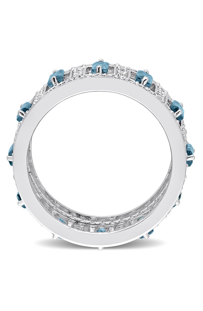 Julianna B. Blue & White Topaz Eternity Band Ring, Alternate, color, Topaz