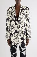 Dries Van Noten Tropical Floral Print Satin Jacket