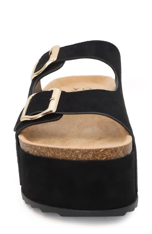 Yoki Camila Platform Slide Sandal In Black