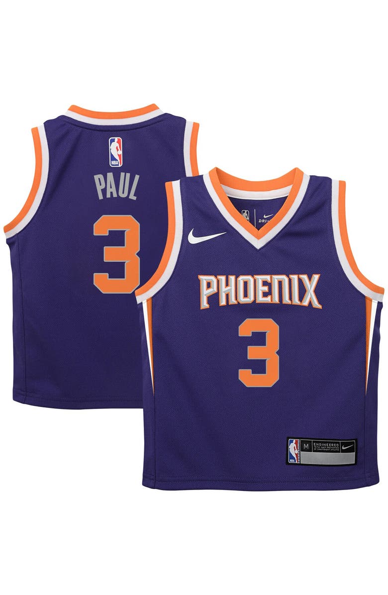 Nike Preschool Nike Chris Paul Purple Phoenix Suns 2021/22 Replica Jersey - Icon Edition, Main, color,