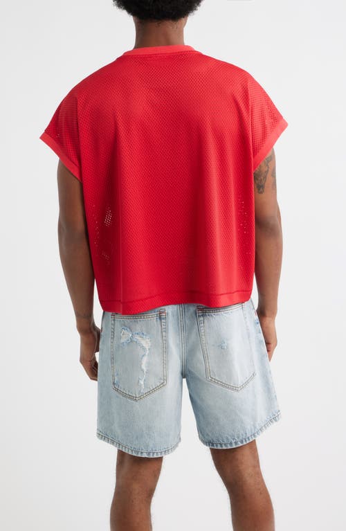Elwood Logo Mesh Graphic T-shirt In Red
