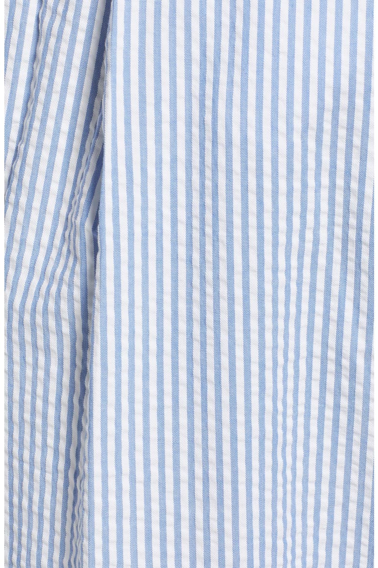 Pleated Seersucker Cotton Dress Pants, Alternate, color, LIGHT BLUE