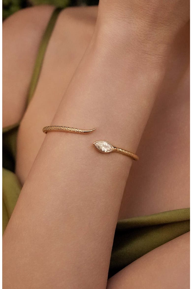 Serpent Elegance Cuff Bracelet, Alternate, color, GOLD