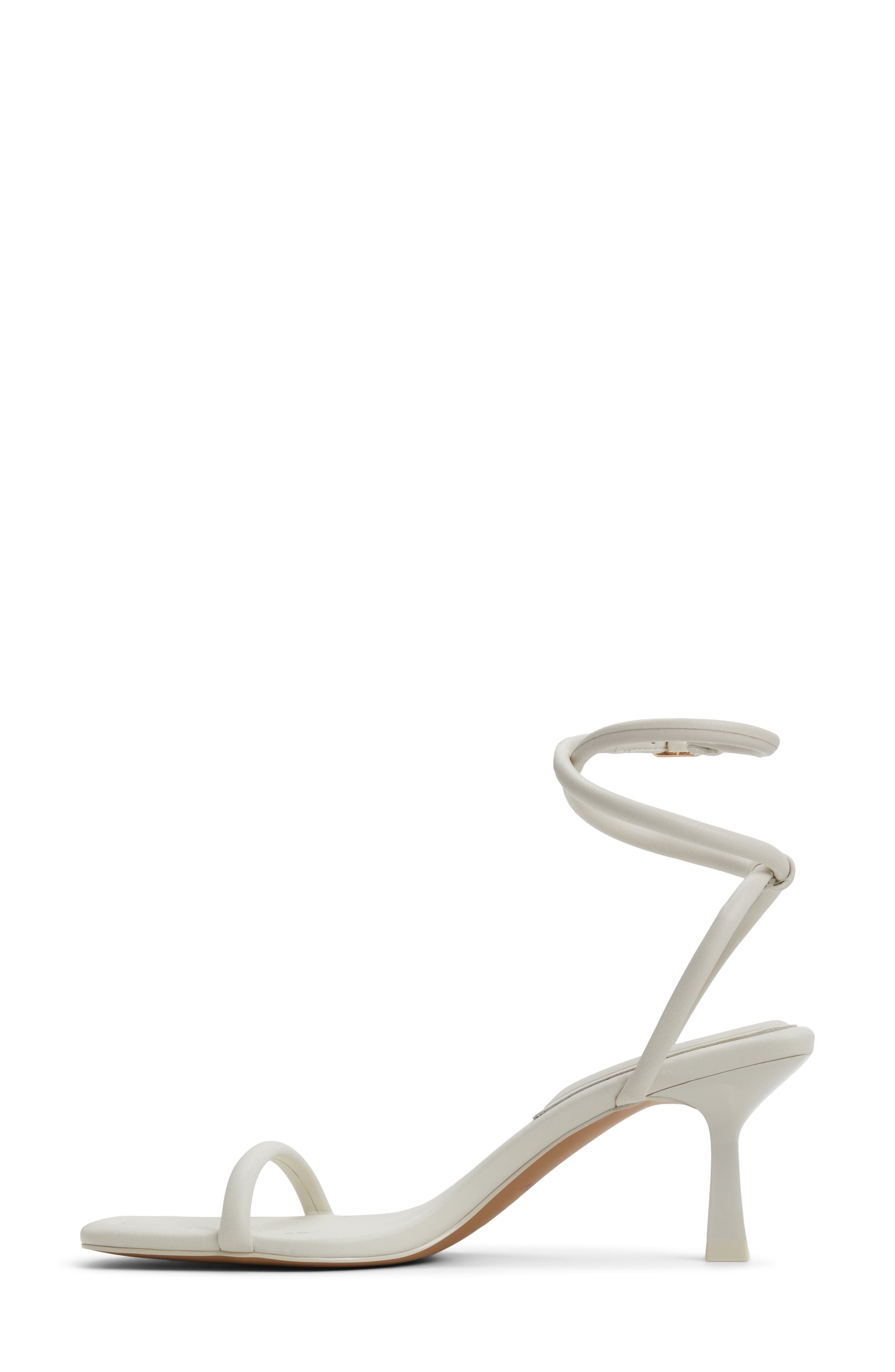 Dime Ankle Strap Sandal, Alternate, color, WHITE
