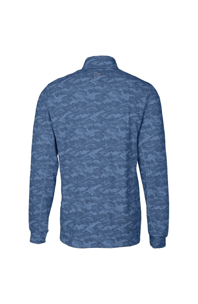Cutter & Buck Men's Cutter & Buck Navy West Virginia Mountaineers Vault Traverse Camo Print Stretch Quarter-Zip Pullover Top, Alternate, color, 