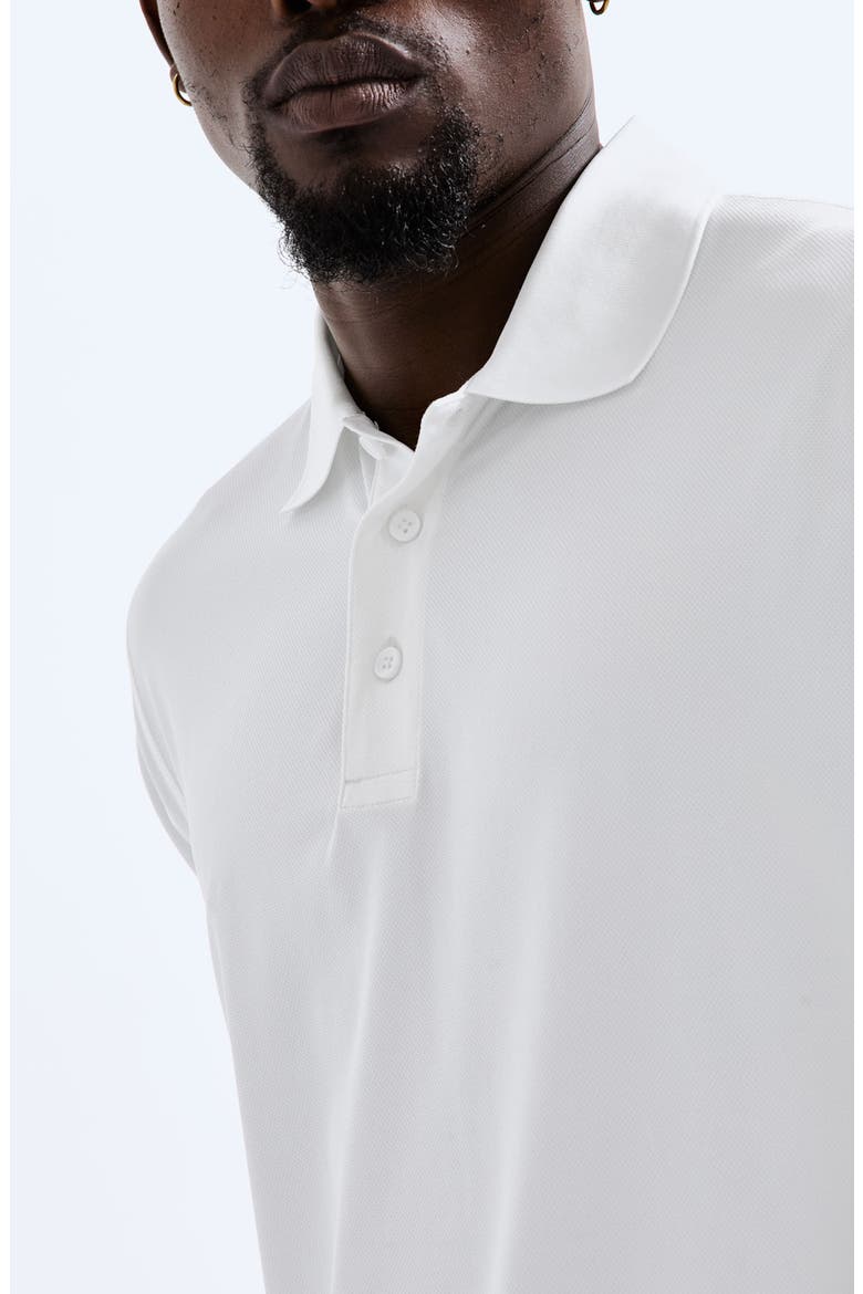 Playoff Tech Piqué Polo, Alternate, color, WHITE
