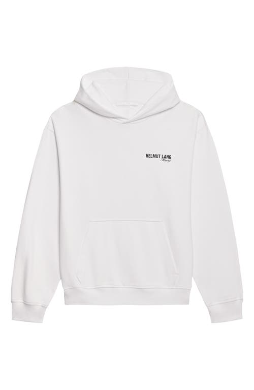 Helmut Lang Ski Map Compact Fleece Graphic Hoodie In White
