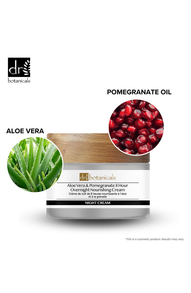 DR BOTANICALS Aloe Vera & Pomegranate 8 Hour Overnight Nourishing Cream - 50ml, Alternate, color, 