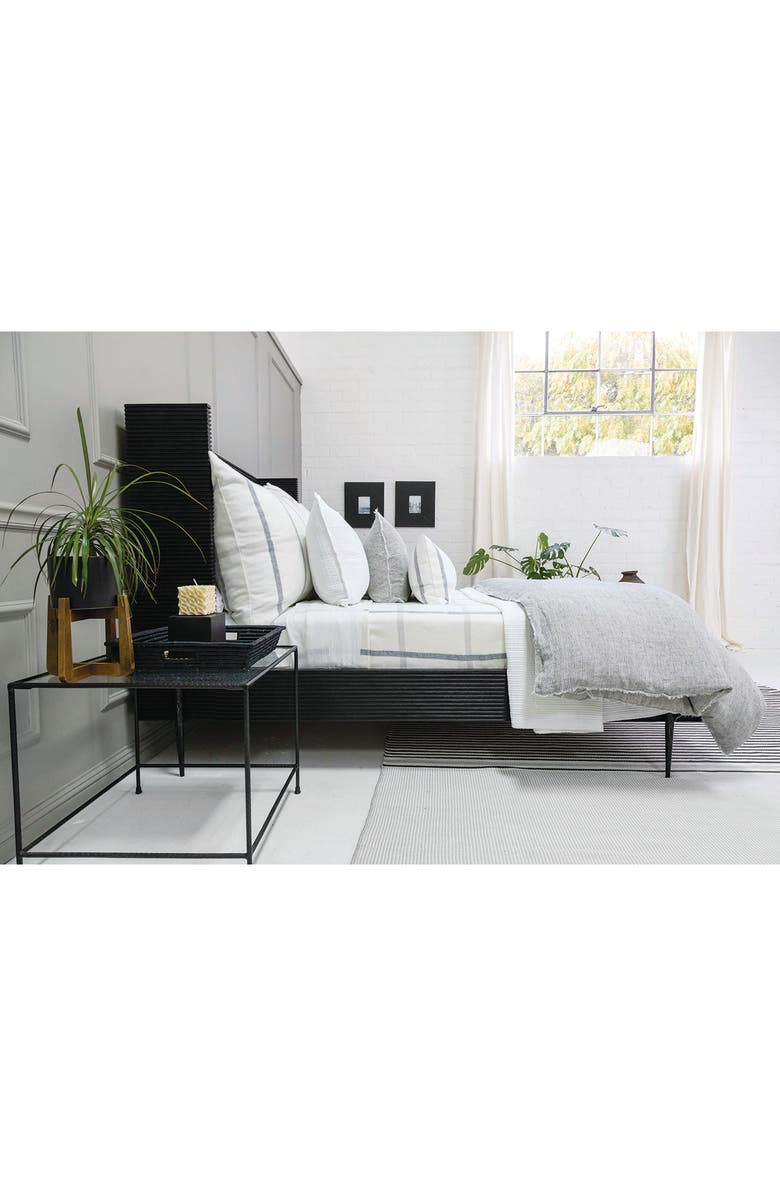 Pom Pom at Home Copenhagen Windowpane Check Cotton Blanket, Alternate, color, White/Grey