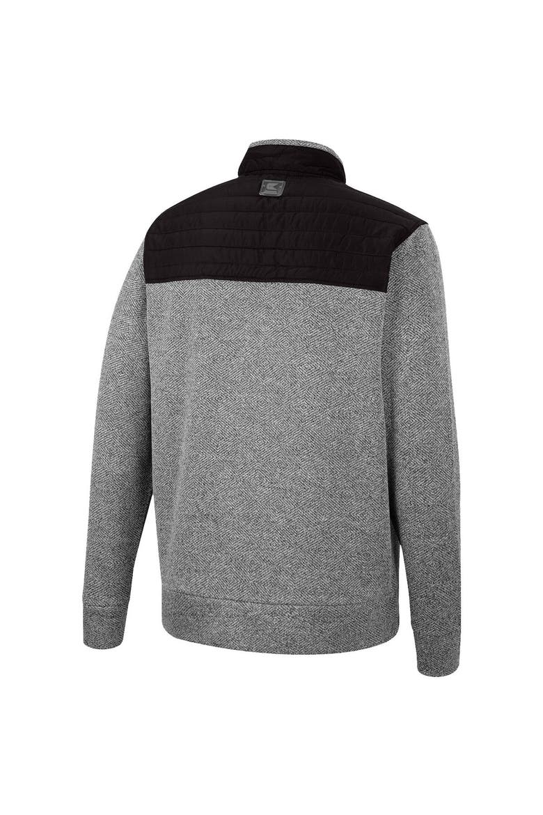 Men's Colosseum Gray/Black Army Black Knights Putter Herringbone Full-Zip Jacket, Alternate, color, Charcoal