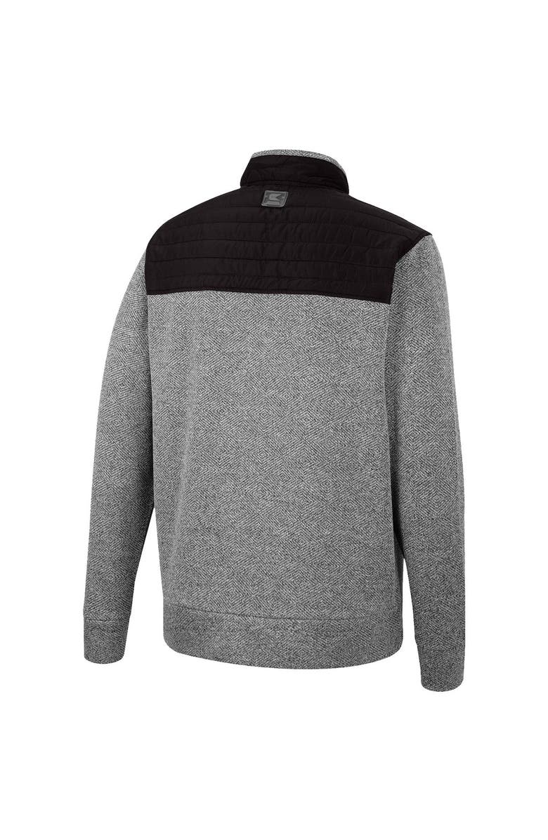 COLOSSEUM Men's Colosseum Gray/Black Army Black Knights Putter Herringbone Full-Zip Jacket, Alternate, color, 