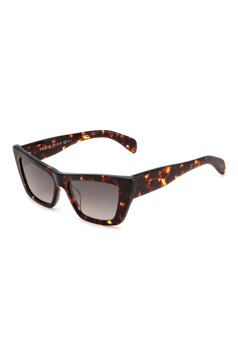 53mm Cat Eye Sunglasses, Alternate, color, HAVANA/ BROWN GRADIENT