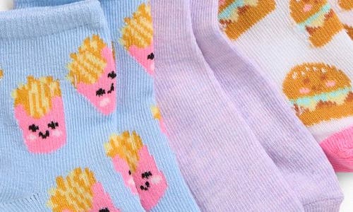 CAPELLI NEW YORK CAPELLI NEW YORK KIDS' I LOVE SNACKS ASSORTED 10-PACK GRIPPER CREW SOCKS
