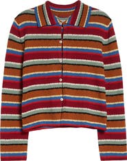 Bode Starkey Stripe Cotton Cardigan