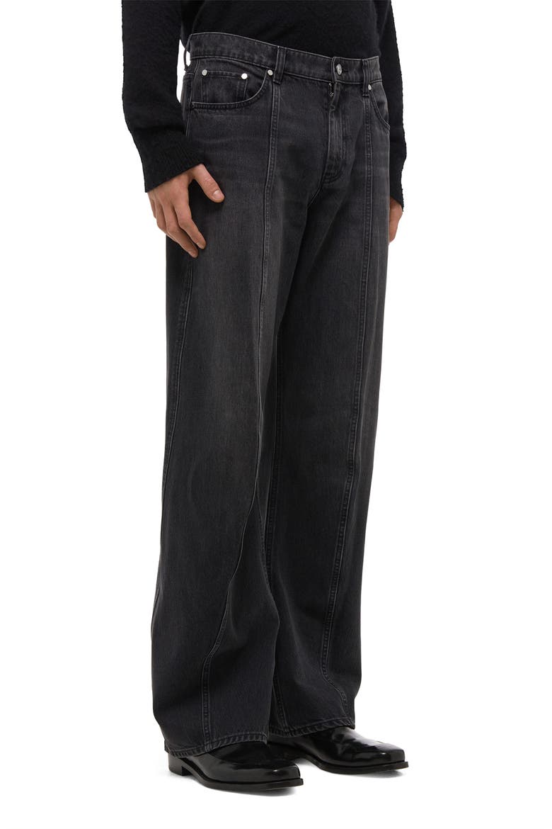 Relaxed Straight Leg Ski Jeans, Alternate, color, FADED BLACK