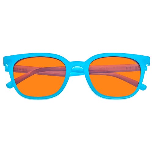 Bertha Betty Polarized Sunglasses In Light Blue/orange