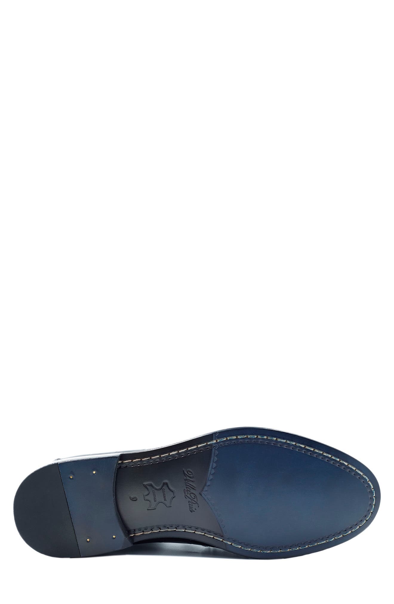 VELLAPAIS Aiden Croc Embossed Penny Loafer, Alternate, color, 