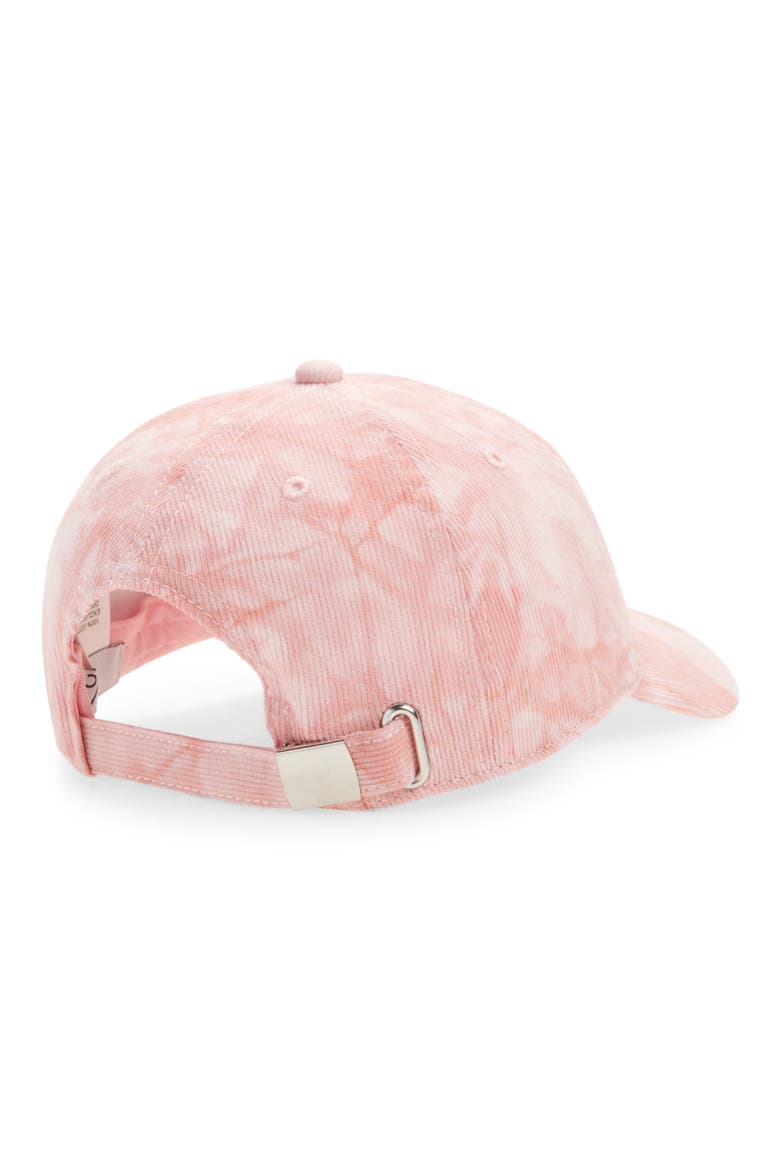 Kids' Tie Dye Cotton Corduroy Baseball Cap, Alternate, color, PINK