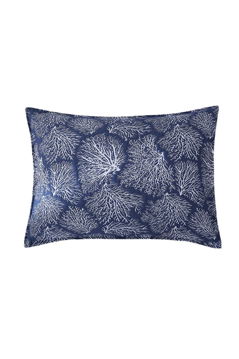 Blue Coral Jaquard Coverlet, Alternate, color, Blue