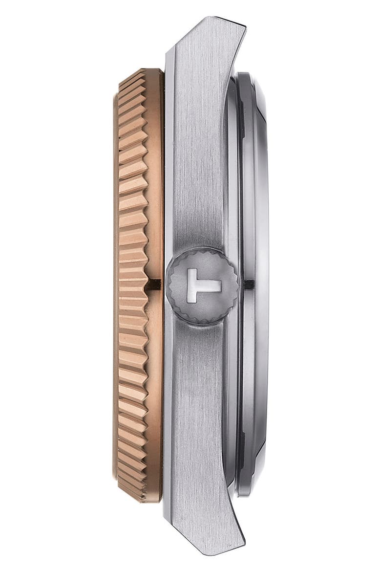 PRX Powermatic 80 Bracelet Watch, 35mm, Alternate, color, GREY/ ROSE GOLD