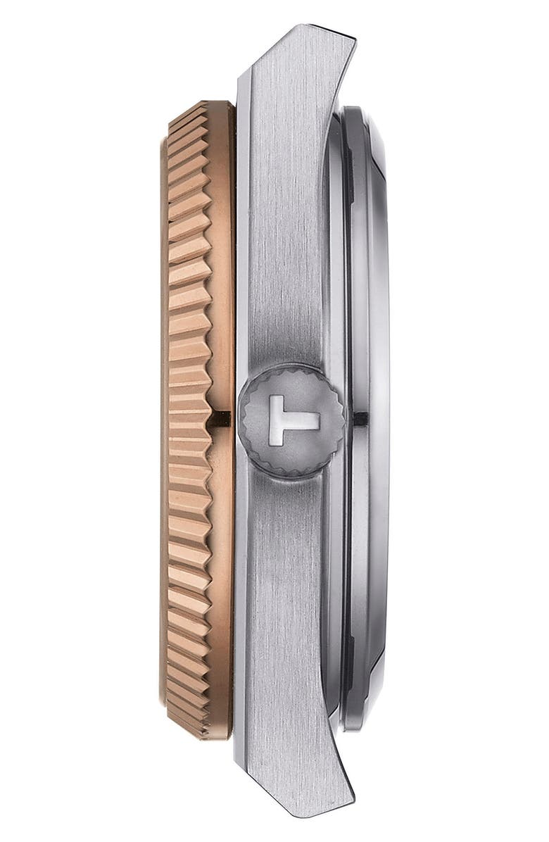 Tissot PRX Powermatic 80 Bracelet Watch, 35mm, Alternate, color, Grey/ Rose Gold