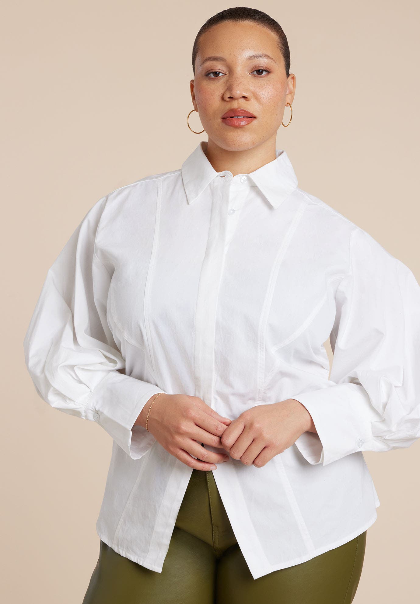 Cut Out Hem Button Up - image 2
