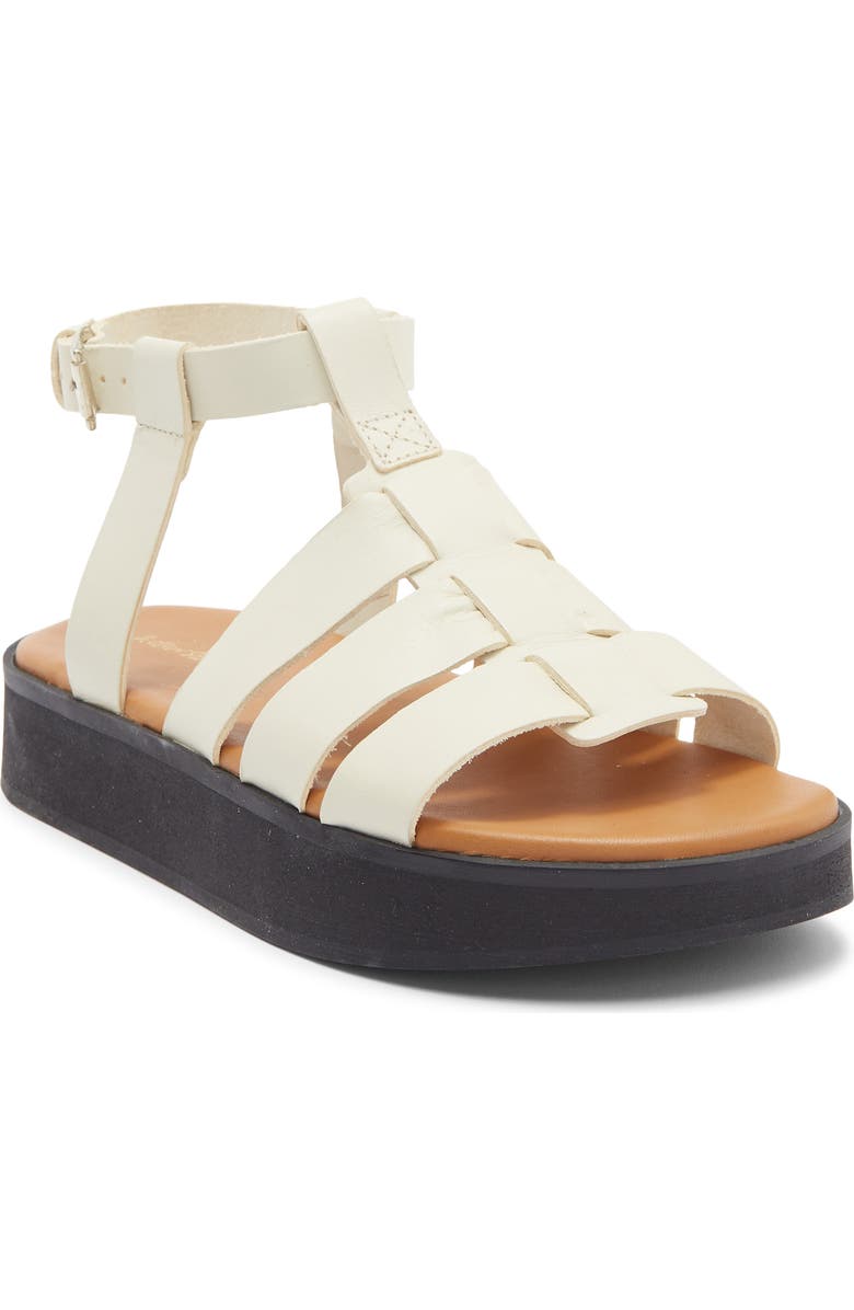 & Other Stories Ankle Strap Flatform Sandal, Main, color, White