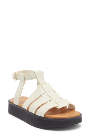& Other Stories Ankle Strap Flatform Sandal In White