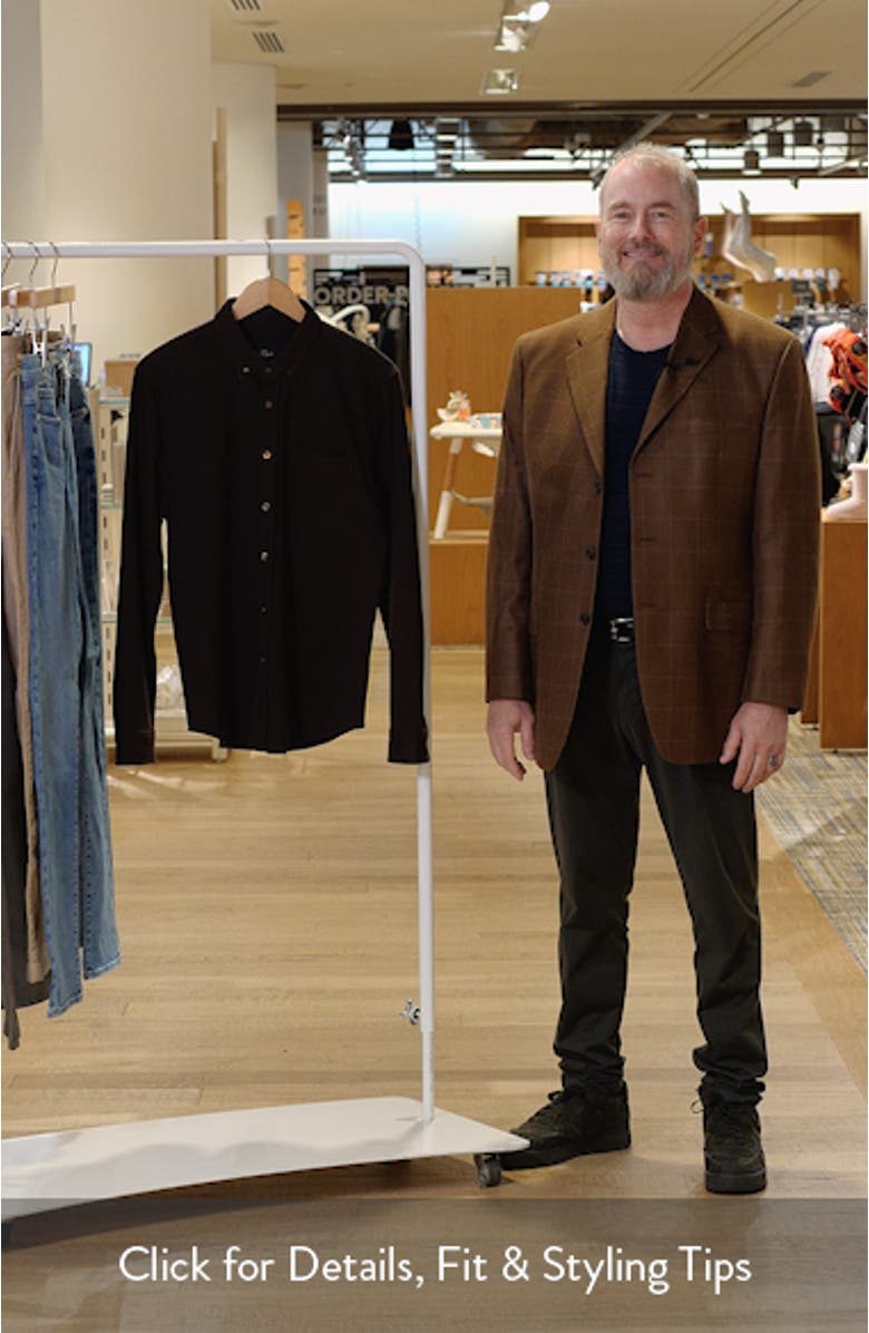 Vincent Bird's Eye Knit Button-Down Shirt, sales video thumbnail