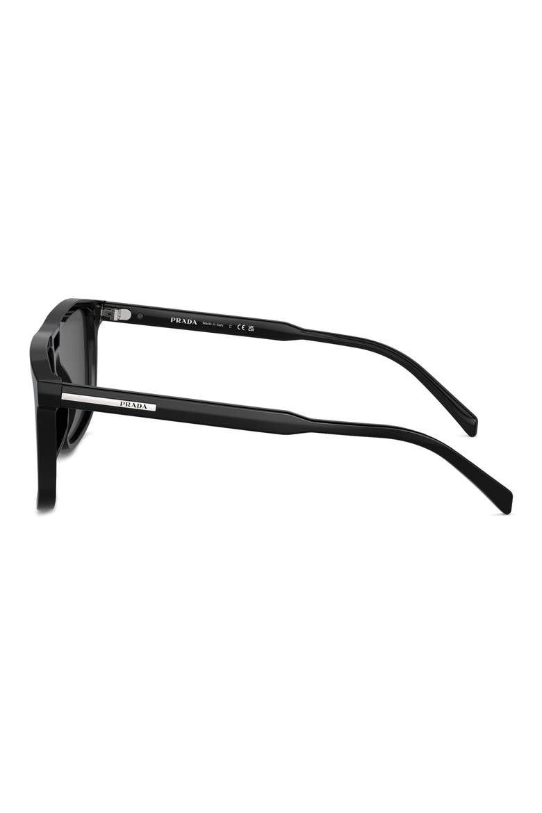 58mm Rectangular Sunglasses, Alternate, color, BLACK/ GREY