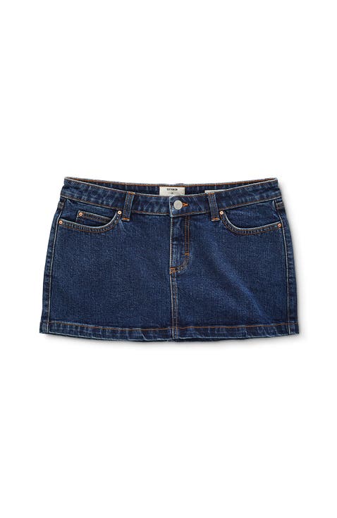 Women's Micro Low Denim Skirt
