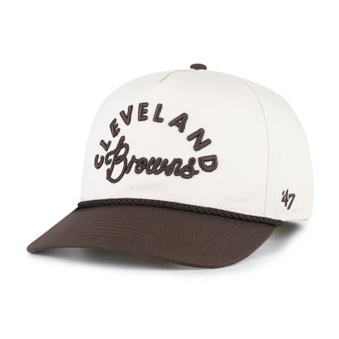 Women's '47 Natural Cleveland Browns Rope Script Hitch Adjustable Hat